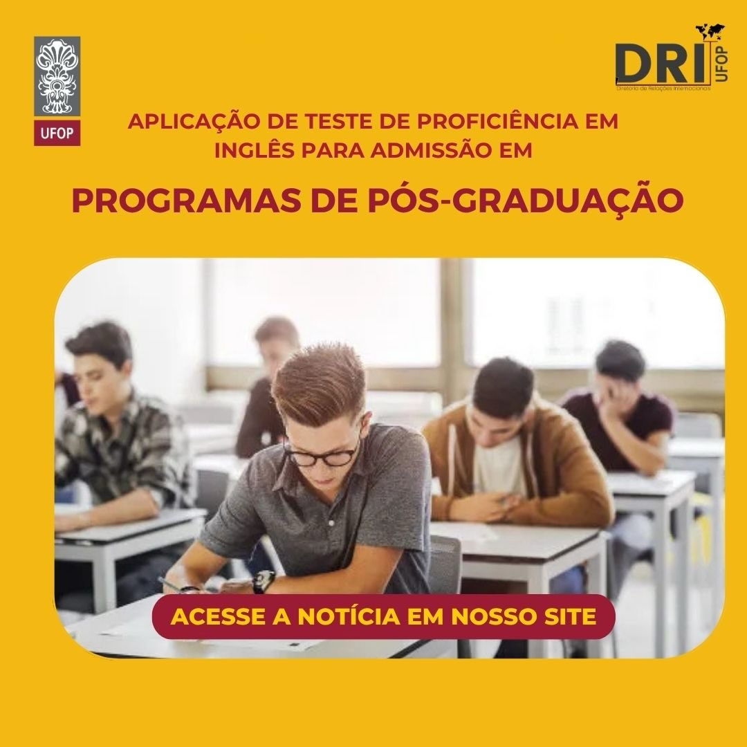 CLICUFOP divulga nova oferta de testes de proficiência em inglês para admissão em programas de pós-graduação